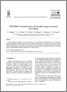 PIXE/PIGE characterization of emeralds using an external micro-beam